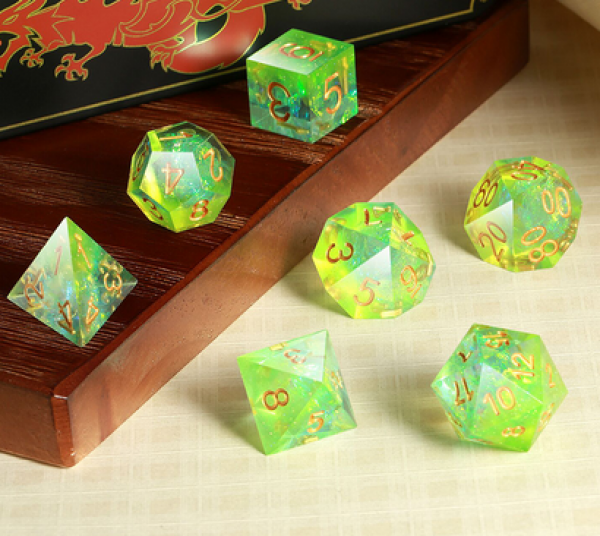 Dice Habit: Sharp Edge Dice Set - Key Lime (7pcs)
