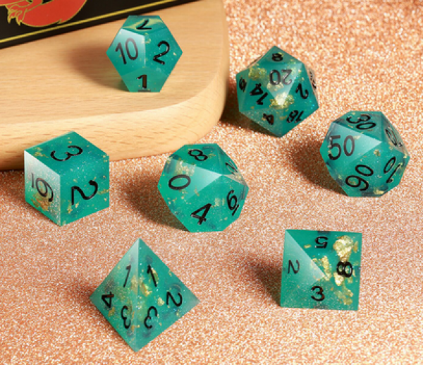 Dice Habit: Sharp Edge Dice Set - Lagoon (7pcs)