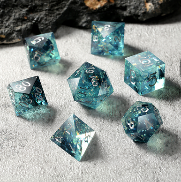 Dice Habit: Sharp Edge Dice Set - Ocean (7pcs)