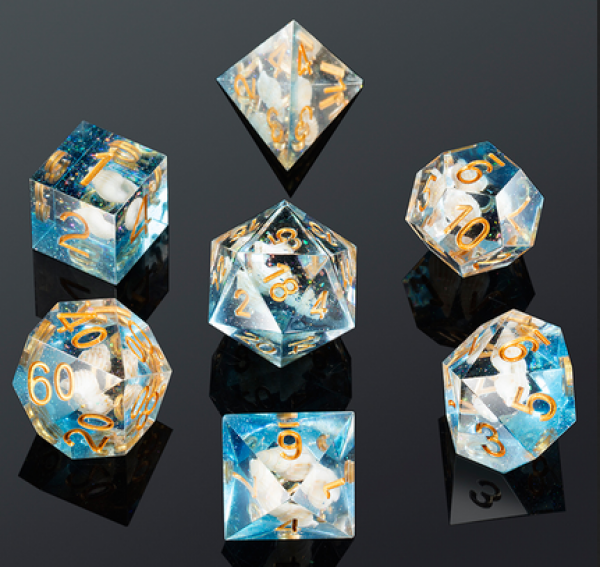 Dice Habit: Sharp Edge Dice Set - Seashell (7pcs)