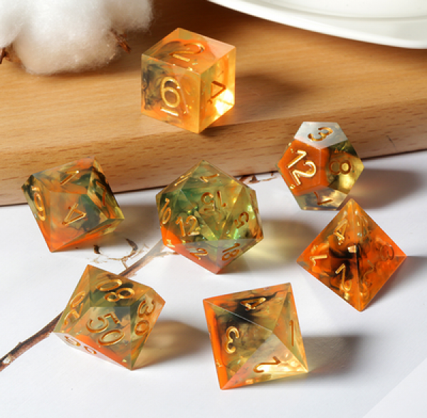 Dice Habit: Sharp Edge Dice Set - Autumn (7pcs)