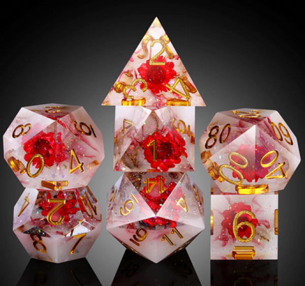 Dice Habit: Sharp Edge Dice Set - Romance (7pcs)