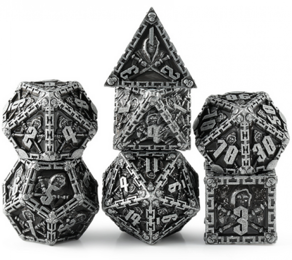 Dice Habit: Metal & Enamel Dice Set - (Reaper) Iron (7pcs)