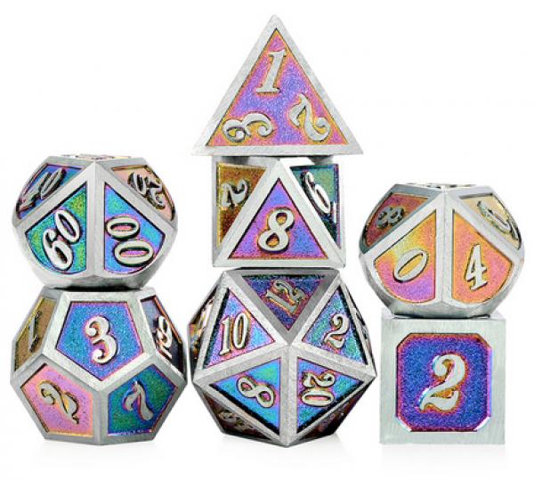 Dice Habit: Metal & Enamel Dice Set - Robotics (7pcs)