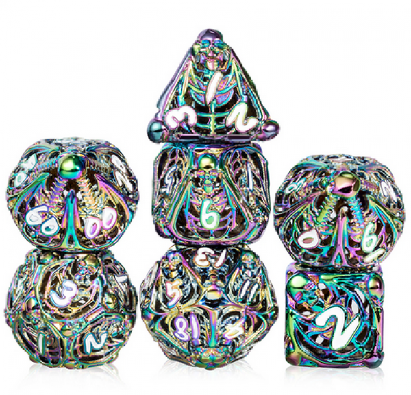 Dice Habit: Hollow Dice Set - (Skeleton) Iridescence (7pcs)