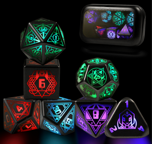 Dice Habit: LED Dice Set - (Gen 2) Retro (7pcs)