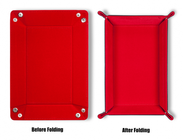 Dice Habit: Rectangle Folding Dice Tray - Red