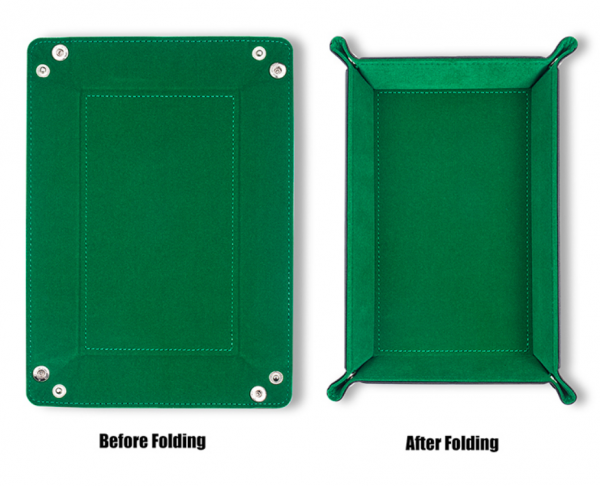 Dice Habit: Rectangle Folding Dice Tray - Green