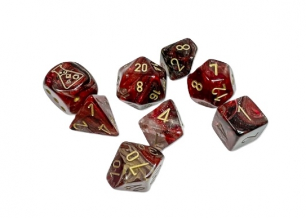 Chessex Lab Dice 8: Borealis Cosmos/Gold Polyhedral 7-Die Set (with bonus die)