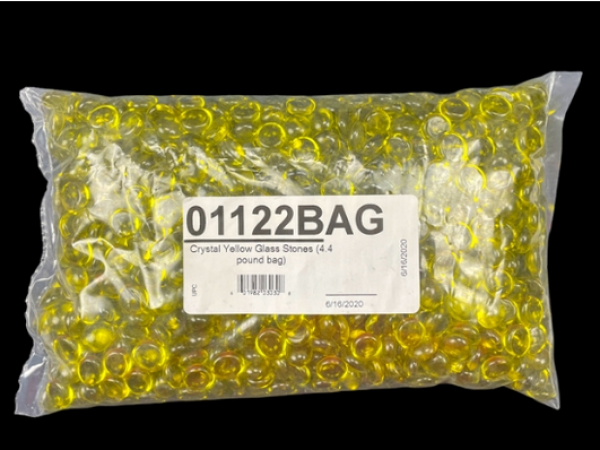 Chessex Gaming Stones: Translucent Yellow Glass Stones Bag (4.4lb bag)
