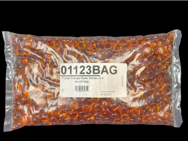 Chessex Gaming Stones: Translucent Orange Glass Stones Bag (4.4lb bag)