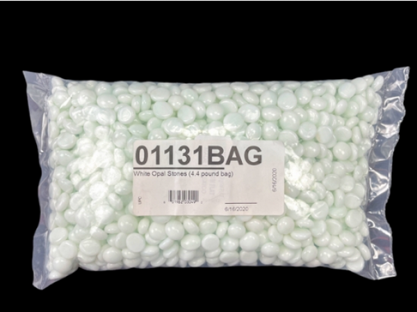 Chessex Gaming Stones:  Opaque White Glass Stones Bag (4.4lb bag)