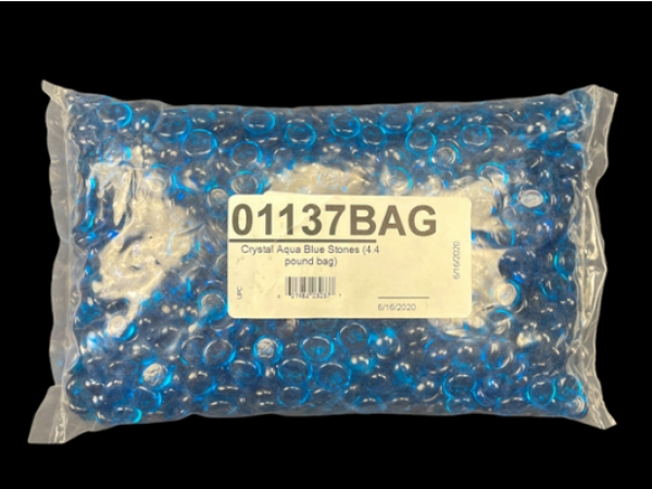 Chessex Gaming Stones: Translucent Aqua Blue Glass Stones Bag (4.4lb bag)