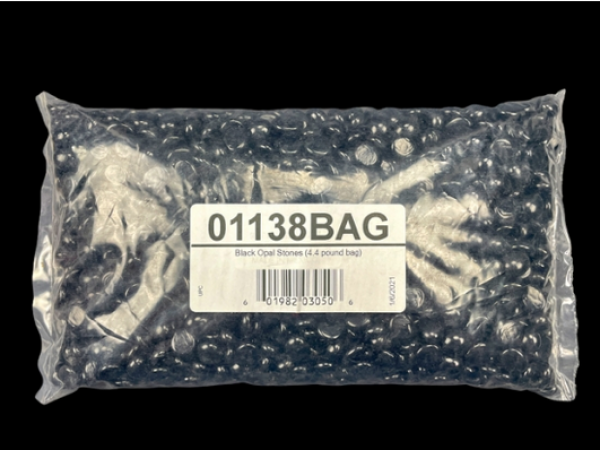 Chessex Gaming Stones: Opaque Black Glass Stones Bag (4.4lb bag)