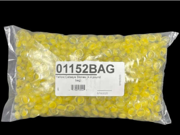 Chessex Gaming Stones: Catseye Yellow Glass Stones Bag (4.4lb bag)