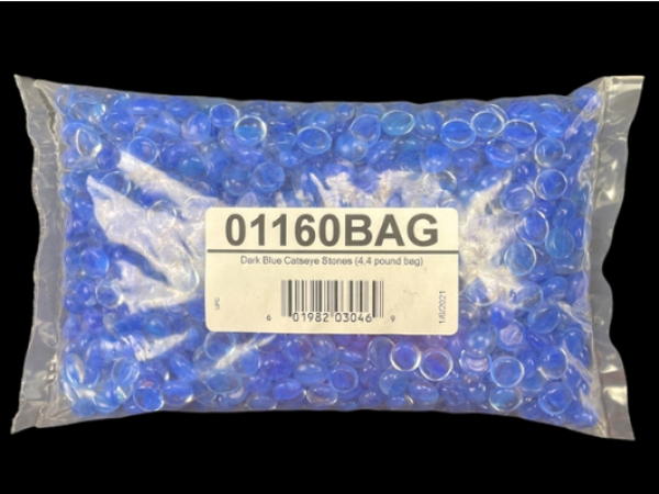 Chessex Gaming Stones: Catseye Dark Blue Glass Stones Bag (4.4lb bag)