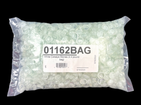 Chessex Gaming Stones: Catseye White Glass Stones Bag (4.4lb bag)