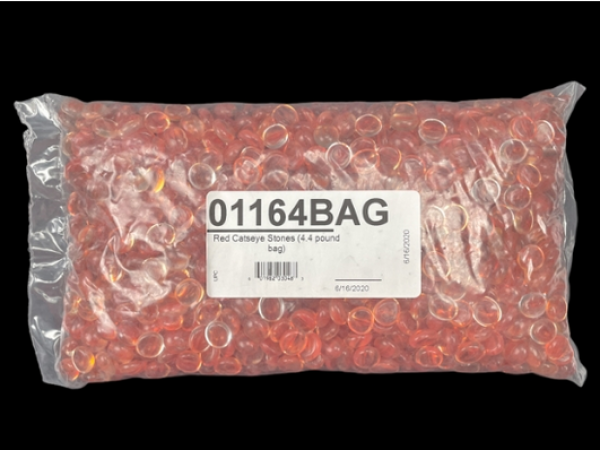 Chessex Gaming Stones: Catseye Red Glass Stones Bag (4.4lb bag)