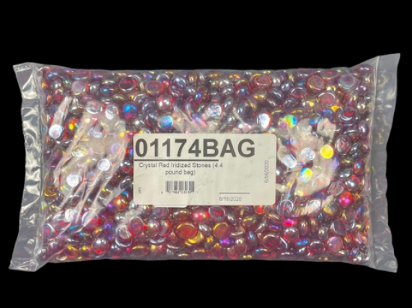 Chessex Gaming Stones: Iridized Red Glass Stones Bag (4.4lb bag)