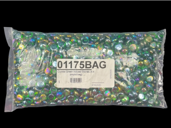 Chessex Gaming Stones: Iridized Green Glass Stones Bag (4.4lb bag)