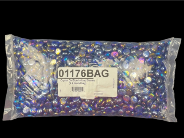 Chessex Gaming Stones: Iridized Dark Blue Glass Stones Bag (4.4lb bag)