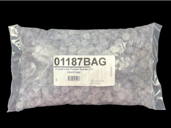 Chessex Gaming Stones: Frosted Lilac Glass Stones Bag (4.4lb bag)
