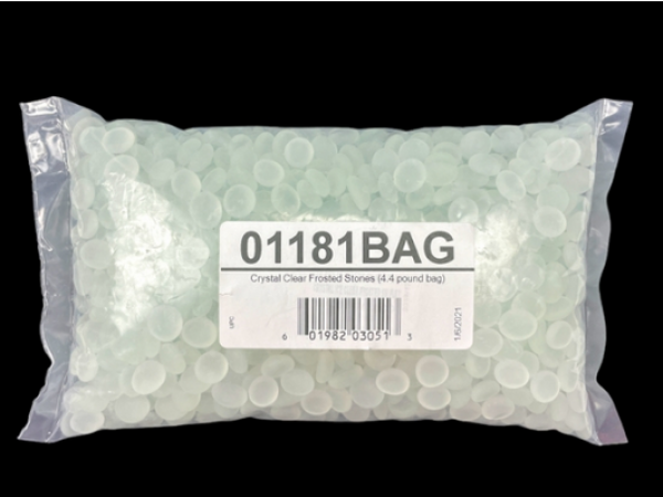 Chessex Gaming Stones: Frosted Clear Stones Bag (4.4lb bag)