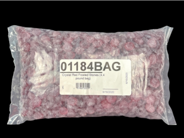 Chessex Gaming Stones: Frosted Red Glass Stones Bag (4.4lb bag)