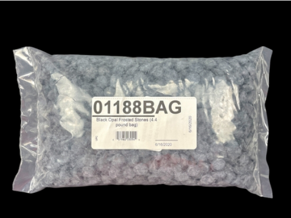 Chessex Gaming Stones: Frosted Black Glass Stones Bag (4.4lb bag)