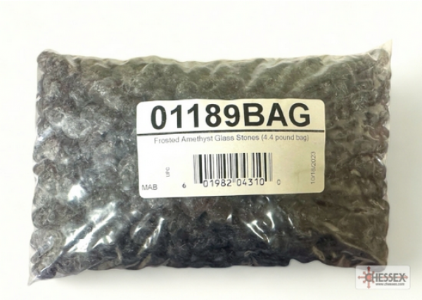 Chessex Gaming Stones: Frosted Amethyst Glass Stones Bag (4.4lb bag)