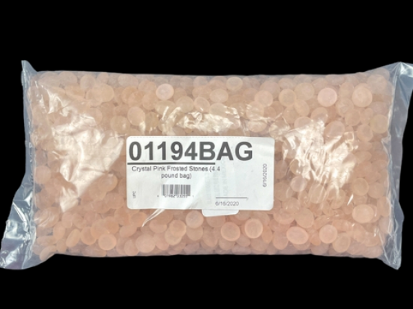 Chessex Gaming Stones: Frosted Pink Glass Stones Bag (4.4lb bag)