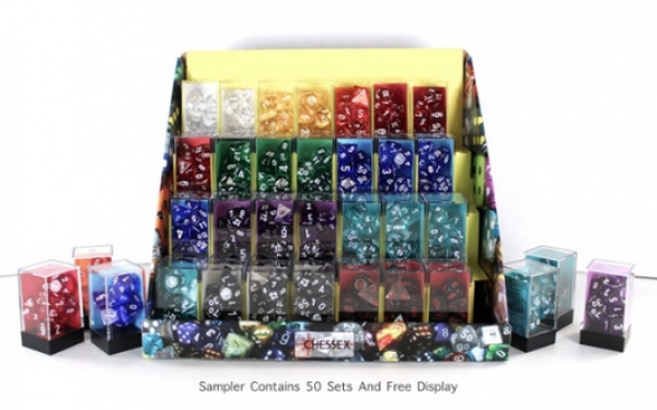 Chessex Sampler: Box of 50 Translucent Polyhedral Dice Sets [Retail Only]
