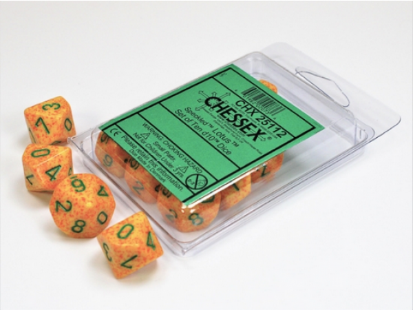 Chessex Dice Sets: Lotus Speckled d10 Set (10)