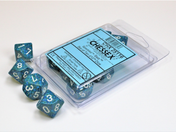 Chessex Dice Sets: Sea Speckled d10 Set (10)