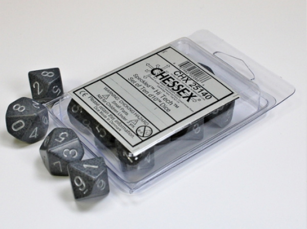 Chessex Dice Sets: Hi Tech Speckled d10 Set (10)