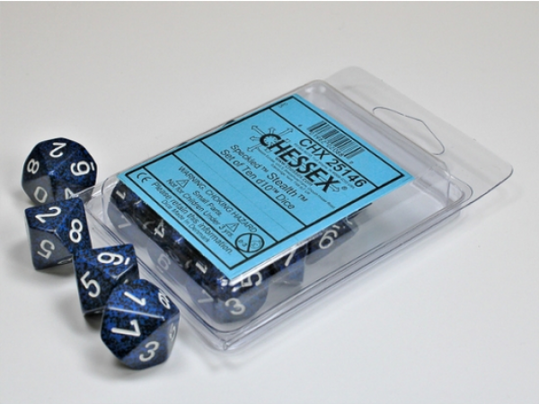 Chessex Dice Sets: Stealth Speckled d10 Set (10)