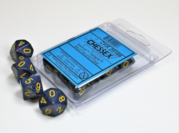 Chessex Dice Sets: Twilight Speckled d10 Set (10)