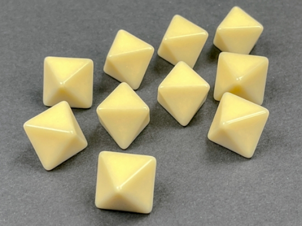 Chessex Special Dice: Opaque Polyhedral Bag of 10 Blank Ivory d8 Dice (10)