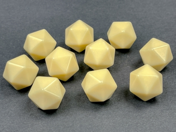 Chessex Special Dice: Opaque Polyhedral Bag of 10 Blank Ivory d20 Dice (10)