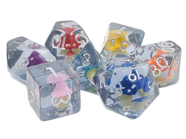 Old School RPG Dice Set: Infused Mushroom Rainbow
