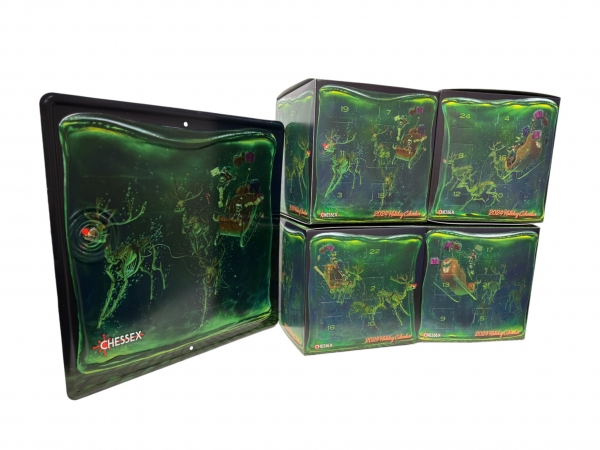 2024 Chessex Holiday Calendar 4 Pack with Metal Sign