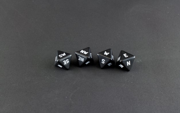 Chessex Compass Black/white Single d8 (1 piece)
