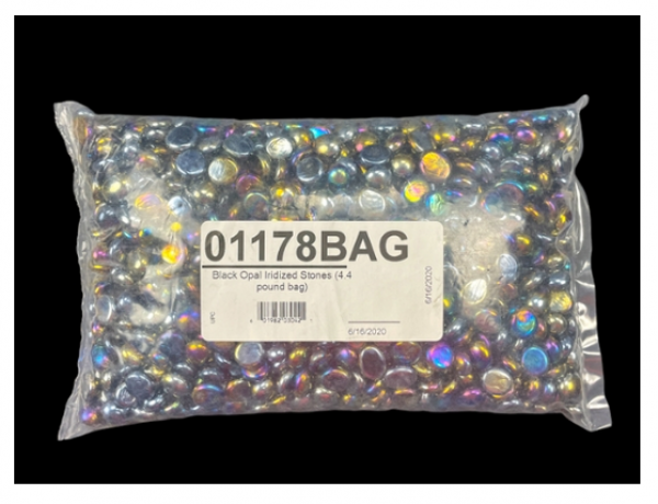 Chessex: Iridized Black Glass Stones Bag
