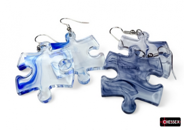 Chessex: Earrings Nebula Puzzle Piece Pair (Assorted Colors)