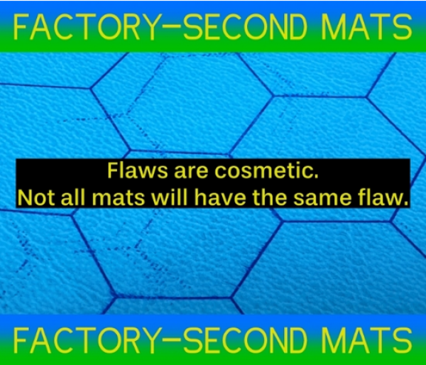 Chessex: Factory-Second Battlemat 1'' Reversible Blue-Green Hexes