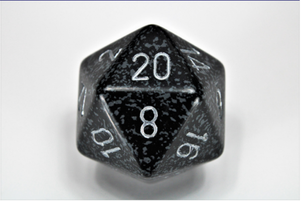 Chessex Special Dice: Ninja Speckled 34mm d20
