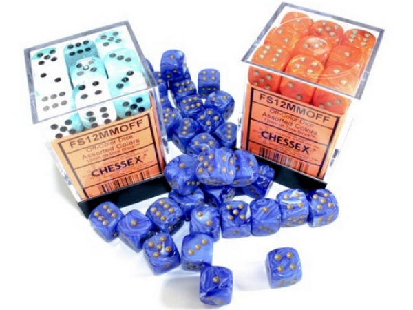 Chessex Dice: Factory-Second 12mm set Off-Color d6 Assorted Colors