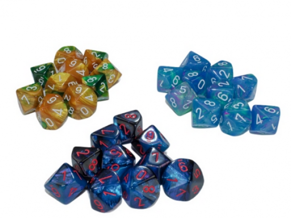 Chessex Dice: Factory-Second Ten d10s set Assorted Colors