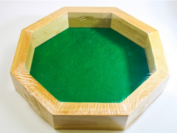 Chessex: 10 inch Wood Dice Tray Octagon-shaped