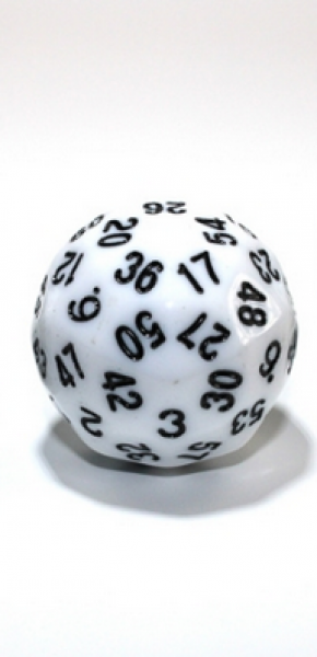 Chessex: Opaque White/Black d60 (1)